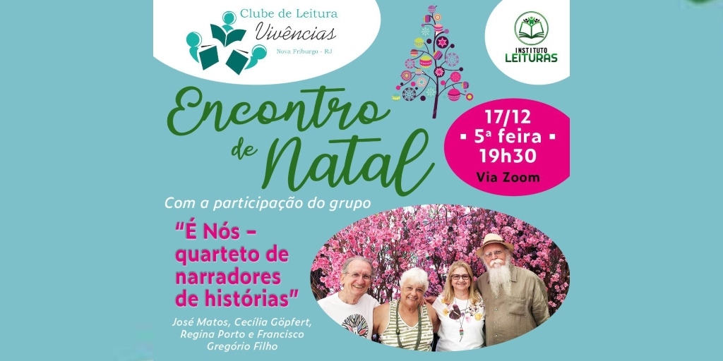 Clube de Leitura Vivências promove encontro virtual de Natal nesta quinta-feira