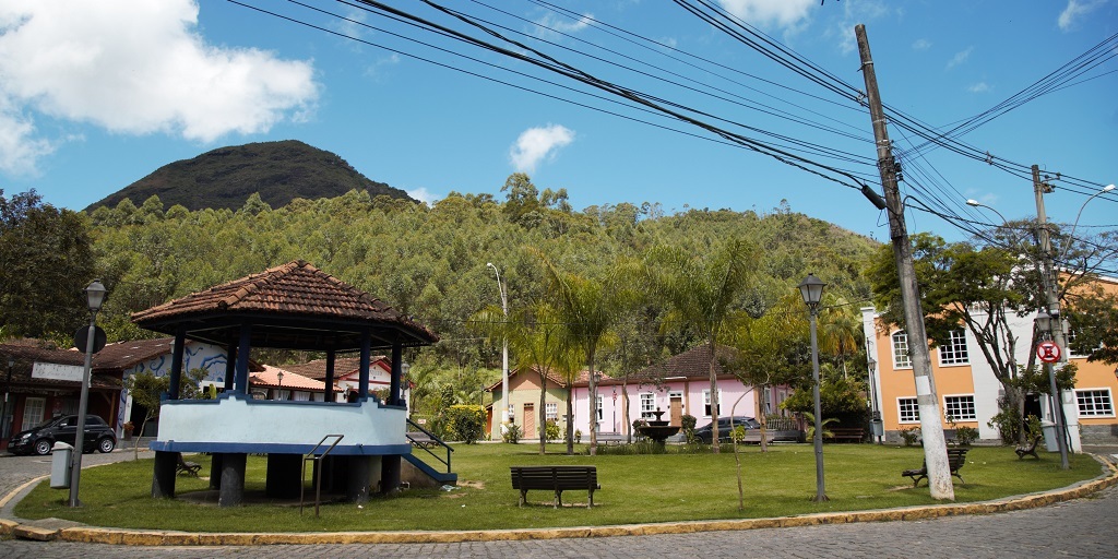 Centro do distrito de  São Pedro da Serra, em Nova Friburgo