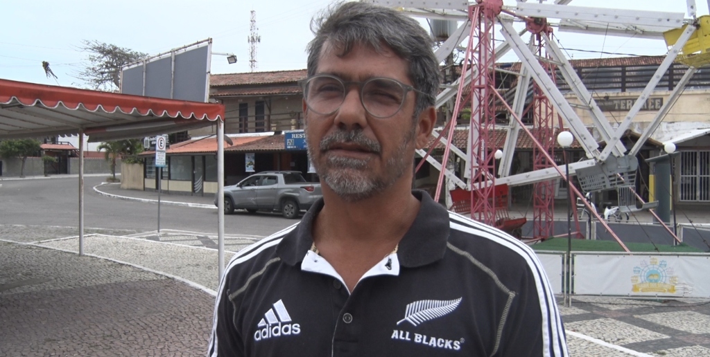 André Sampaio é morador do bairro e está insatisfeito com a instalação do parque 