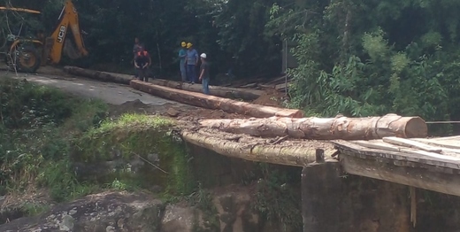Ponte do Encontro dos Rios, em Lumiar, distrito de Nova Friburgo, começa a receber obras