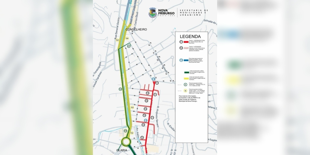 A partir da 0h de sexta-feira, 16 de maio, a avenida Alberto Braune ficará totalmente interditada para veículos