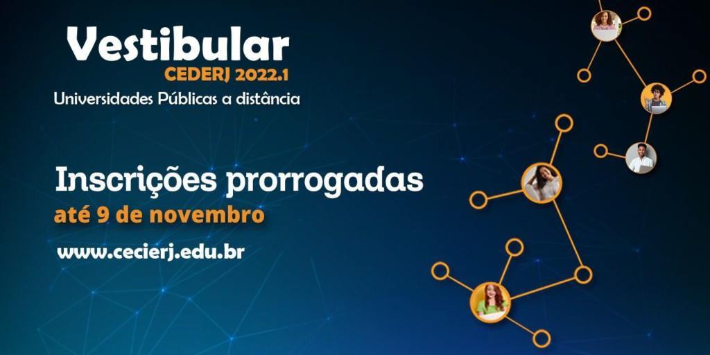 Prazo para se inscrever no vestibular Cederj termina nesta terça-feira, 9