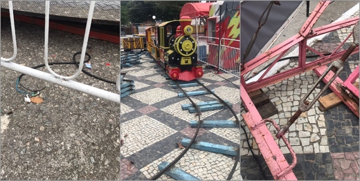 Fios expostos e ferrugem: MP vai apurar descumprimento de TAC e instalação de parque em praça do Peró