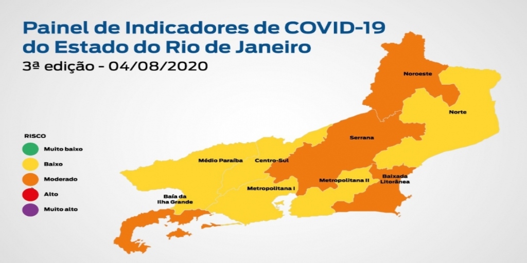 Governo do estado classifica Região Serrana como de risco moderado para Covid-19