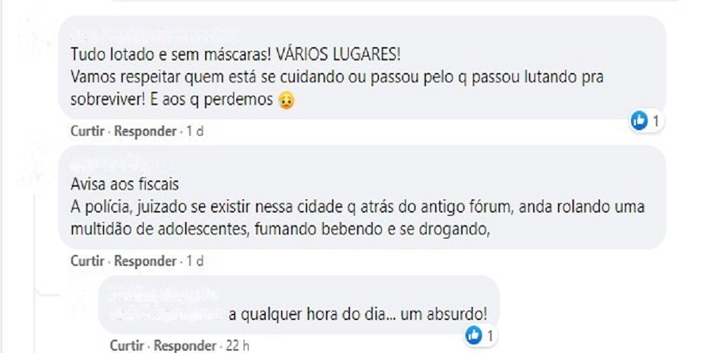 Apesar das ações desenvolvidas com o intuito de amenizar as aglomerações, a população solicita que essas fiscalizações sejam intensificadas