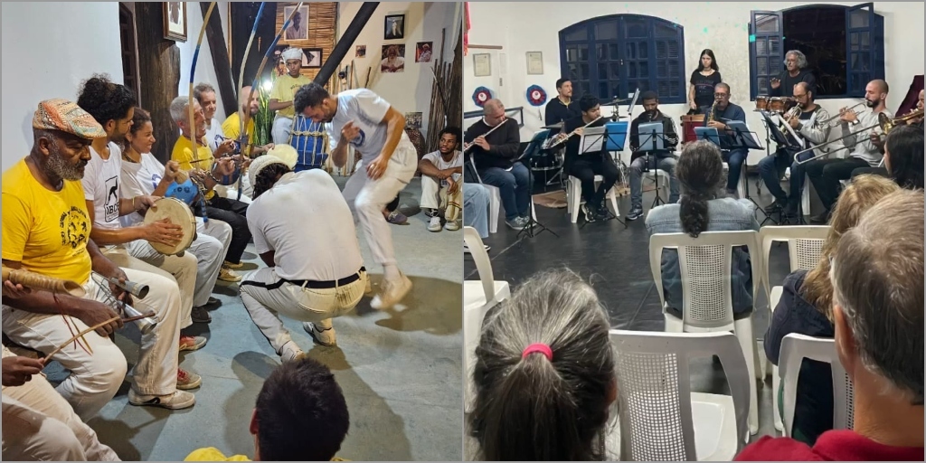 Apresentações de capoeira e musicais fazem parte da programação 