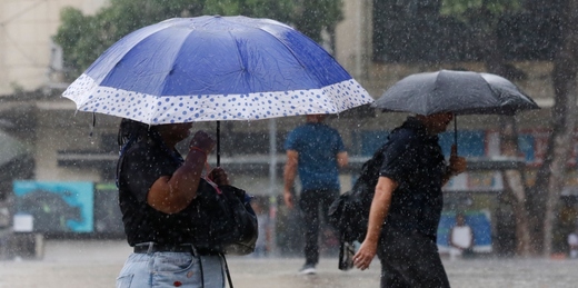 Estado do Rio está sob alerta vermelho para risco de temporais acima de 100 mm/dia, segundo Inmet