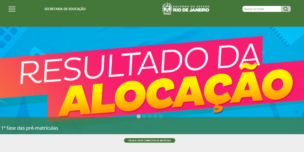 Lista de alunos alocados na 1ª fase da pré-matrícula estadual está disponível