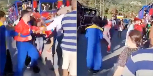Prefeitura de Teresópolis manda afastar super-heróis de trenzinhos após briga que viralizou