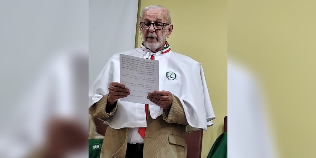 Alberto Wermelinger durante seu discurso na cerimônia de posse 