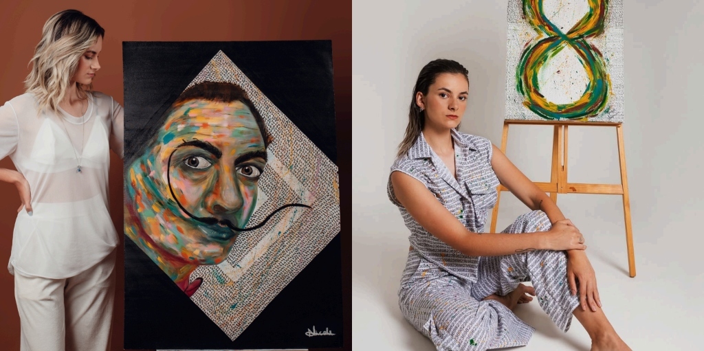 Artista explora as cores e movimentos para criar peças únicas
