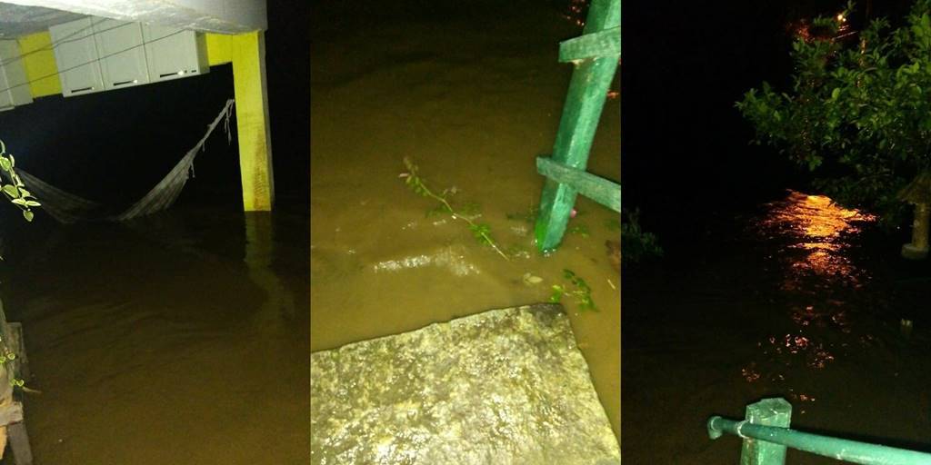 Chuva forte causa alagamentos no distrito de Mury, em Nova Friburgo